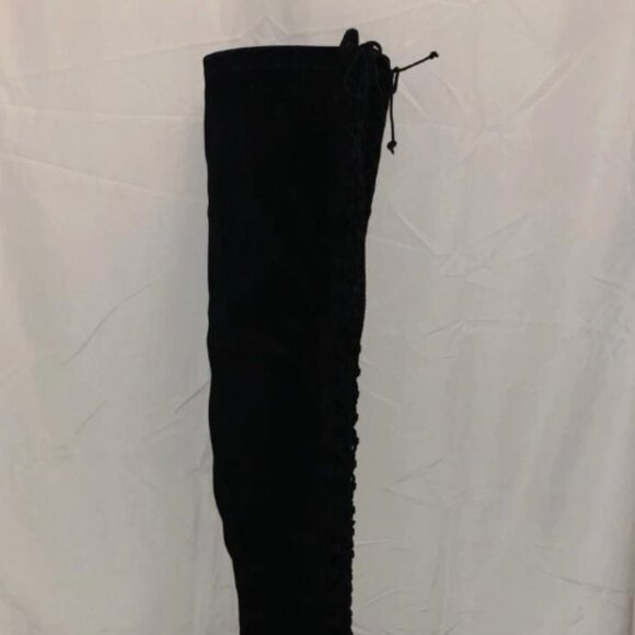 38 US 7.5 ❤️LE SILLA ITALY LEATHER SUEDE STRETCH OVER KNEE HIGH HEELS TALL BOOTS - Picture 3 of 14